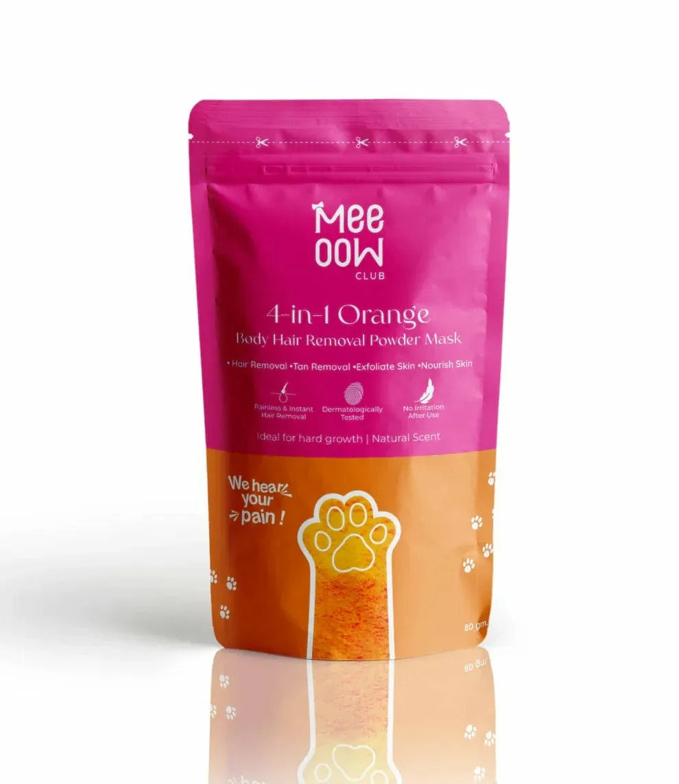 4-in-1 MEEO0W BODY HAIR REMOVAL WAX POWDER