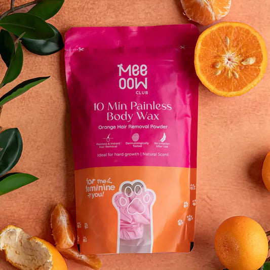 4-in-1 MEEO0W BODY HAIR REMOVAL WAX POWDER